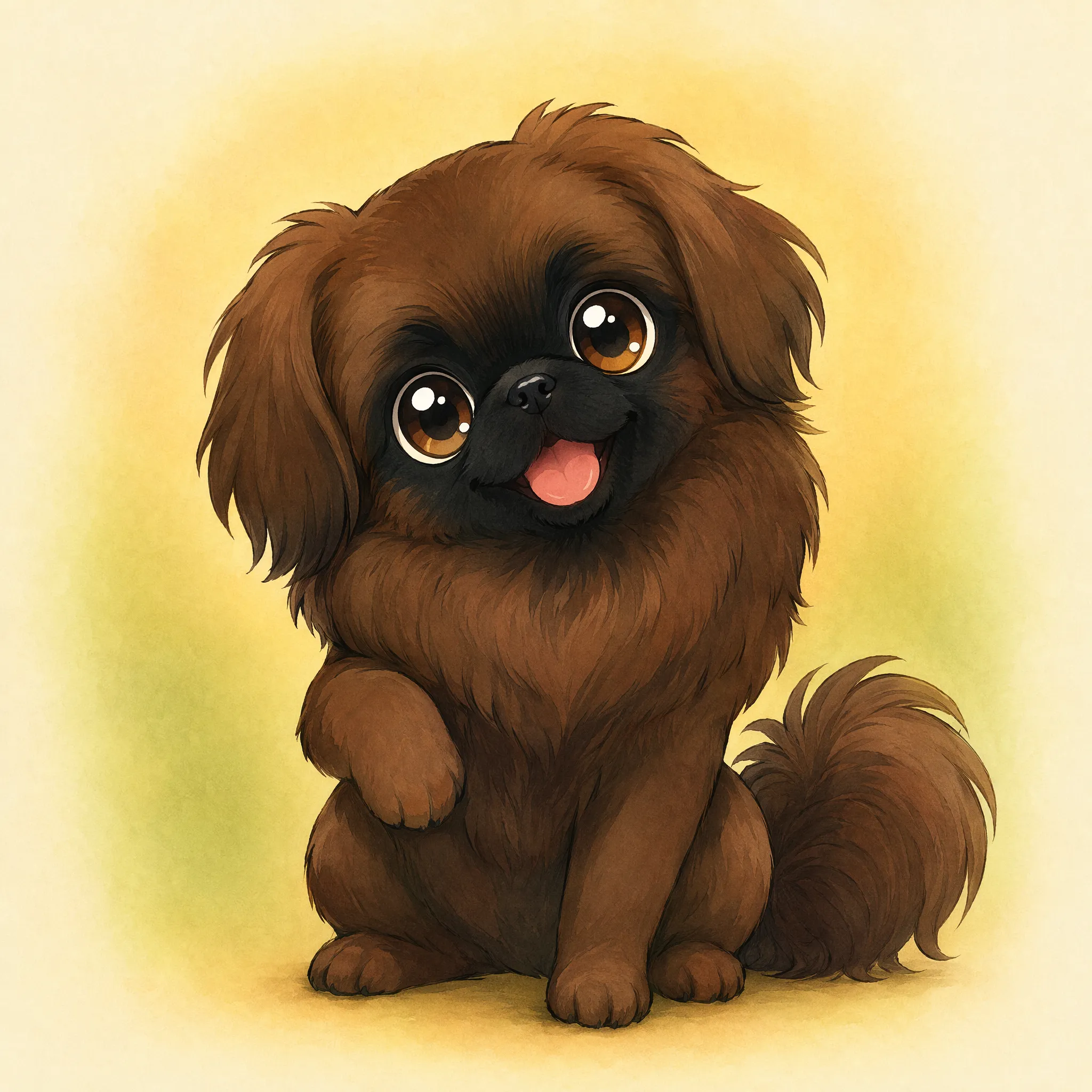 Missy, the DogDogHK Pekingese mascot, giving her stamp of approval